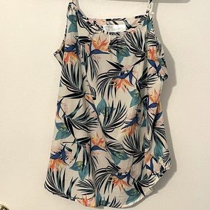 Sleeveless Summer Tropical Shirt